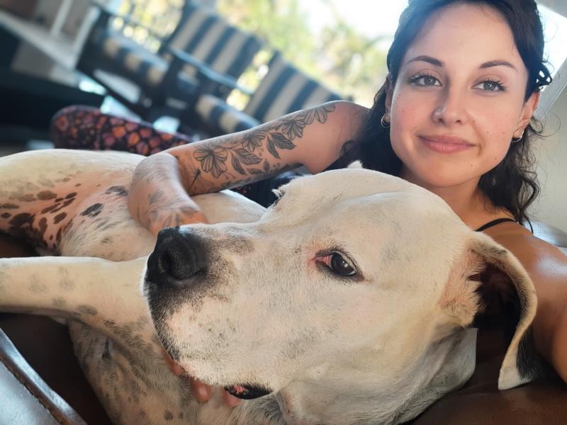 Sitter with a dog for fur-babysitting